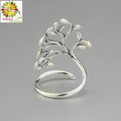 Bague 925 Argent Sterling Arbre De Vie à Feuilles -Magasin D'accessoires Sélectionnés bague 925 en argent sterling arbre de vie etoilehamonie bijoux zen a 1