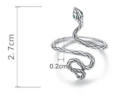 Bague Argent Sterling Serpent Sauvage -Magasin D'accessoires Sélectionnés bague ajustable argent 925 sterling serpent sauvage etoileharmonie 3