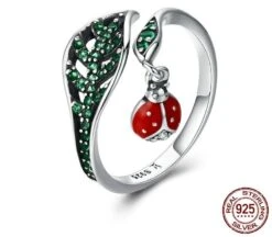 Bague Ajustable Coccinelle En Argent 925 -Magasin D'accessoires Sélectionnés bague ajustable coccinelle argent 925 etoileharmonie fr 3