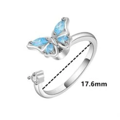 Bague Ajustable Papillon 10 Bague Ajustable Papillon -Magasin D'accessoires Sélectionnés bague ajustable papillon etoileharmonie 2