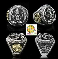 BAGUE CHEVALIÈRE GANESH -Magasin D'accessoires Sélectionnés bague anneau ganesh porte bonheur etoileharmonie fr