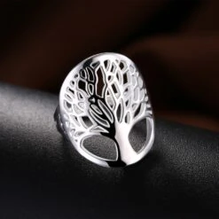 Bague Chevalière Arbre De Vie Harmonie -Magasin D'accessoires Sélectionnés bague arbre de vie argent sterling 3