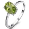 Bague Péridot En Argent 925 -Magasin D'accessoires Sélectionnés bague argent 925 pierre ovale peridot etoileharmonie