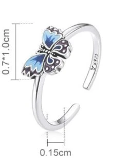 Bague Papillon Ouverte En Argent 925 Sterlings -Magasin D'accessoires Sélectionnés bague argent 925 sterlings papillon etoileharmonie les bijoux harmonie esprit de la nature 3