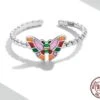 Bague Papillon Harmonie Ouverte En Argent 925 Sterlings -Magasin D'accessoires Sélectionnés bague argent 925 sterlings papillon harmonie etoileharmonie bijoux femme jeune fille
