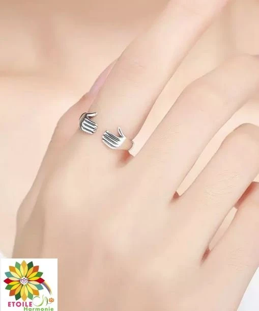 Bague Argent Mains "Magnétiseur" 5 Bague Argent Mains "Magnétiseur" – Image 3