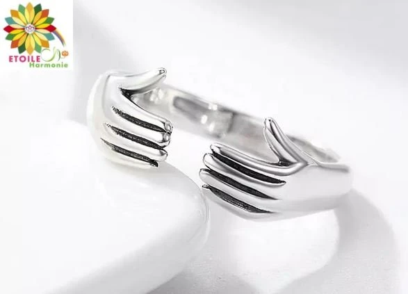 Bague Argent Mains "Magnétiseur" 4 Bague Argent Mains "Magnétiseur" – Image 2