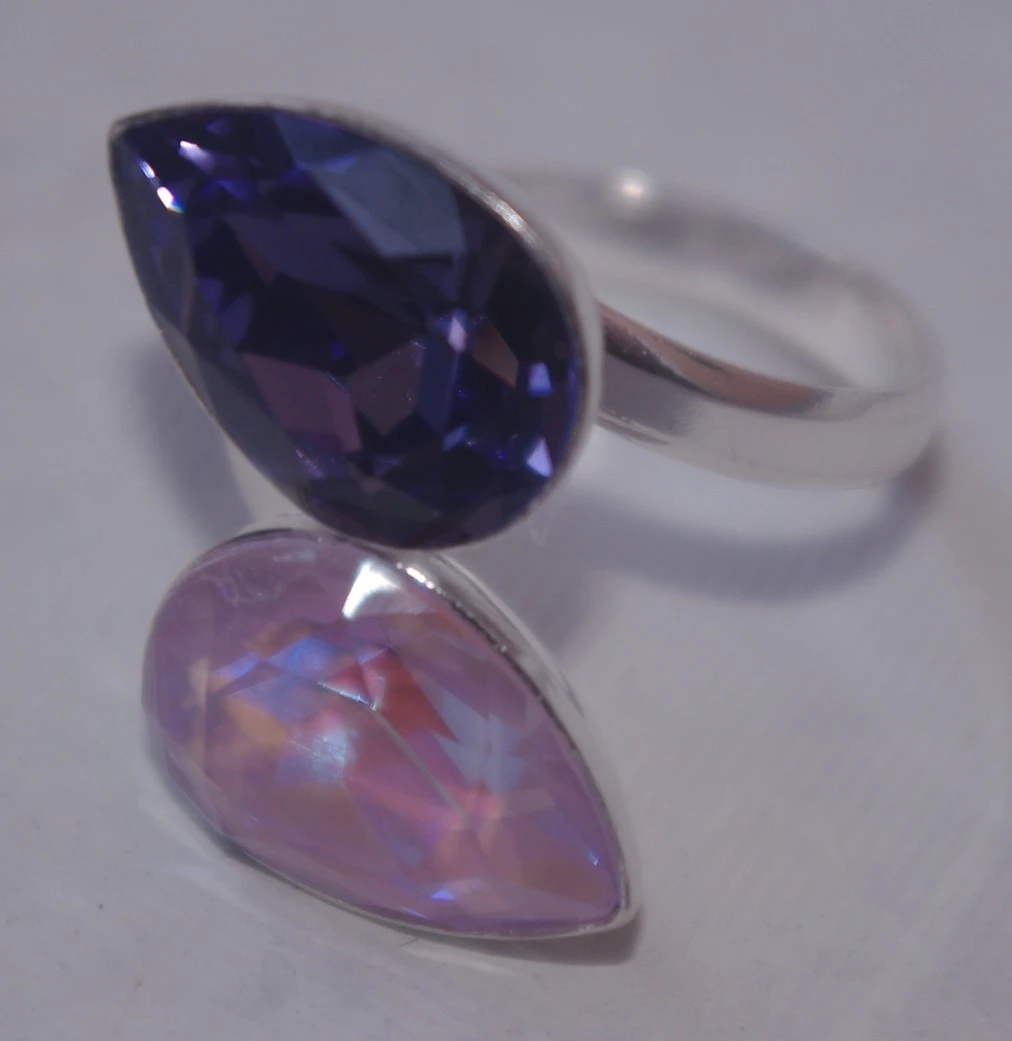 Bague Ajustable Swarovski Argent 925 3 Bague Ajustable Swarovski Argent 925