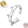 Bague Oreilles De Chat Argent (plaqué) -Magasin D'accessoires Sélectionnés bague chat oreilles etoileharmonie fr