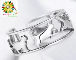 Bague De Chats Joueurs -Magasin D'accessoires Sélectionnés bague chat qui court etoileharmonie argent 925 sterling a