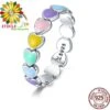 Bague Cœur Arc-en-ciel Harmonie Argent Sterling 925 1 Bague Cœur Arc-en-ciel Harmonie Argent Sterling 925 -Magasin D'accessoires Sélectionnés bague coeur harmonie etoileharmonie