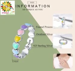 Bague Cœur Arc-en-ciel Harmonie Argent Sterling 925 9 Bague Cœur Arc-en-ciel Harmonie Argent Sterling 925 -Magasin D'accessoires Sélectionnés bague coeur harmonie etoileharmonie fr