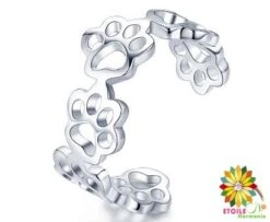 Bague Empreinte De Chien - Argent Sterling 925