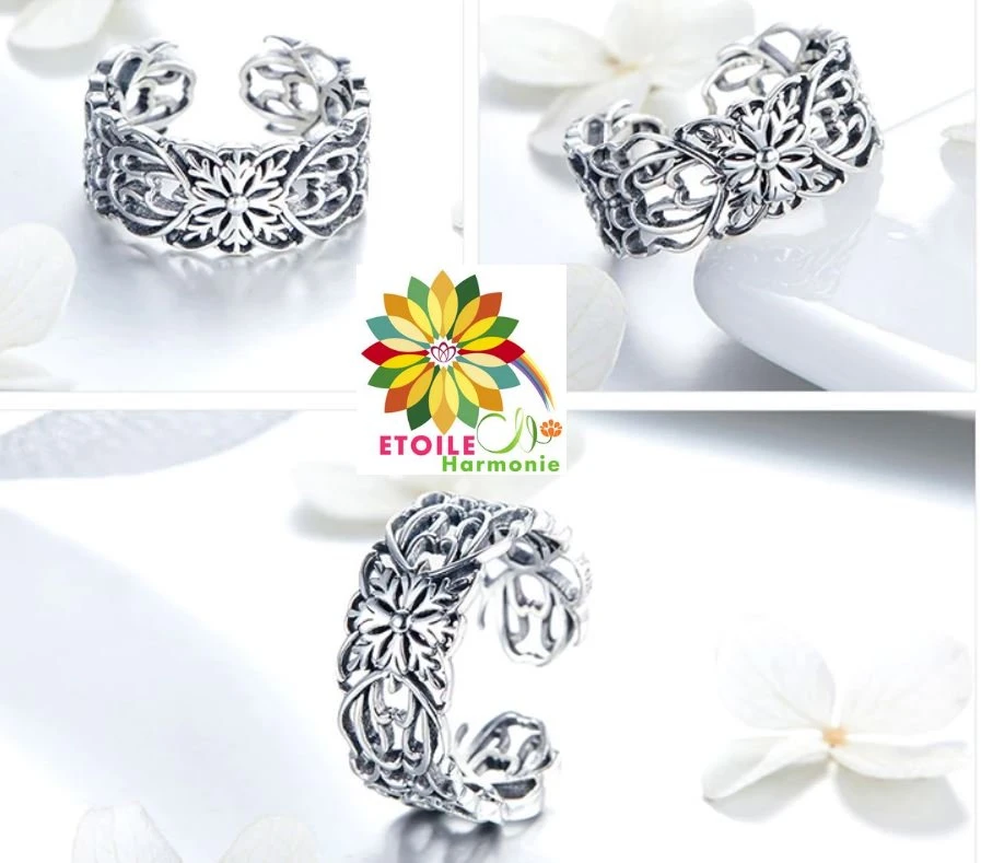 Bague Fleur De Vie Harmonie En Argent Sterling 925 5 Bague Fleur De Vie Harmonie En Argent Sterling 925 – Image 3