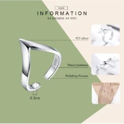 Bague Chevron Harmonie - Argent Sterling 925 -Magasin D'accessoires Sélectionnés bague fleche harmonie