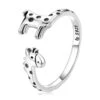 Bague Animale Originale En Argent 925 Sterlings - Éléphant Ou Girafe Au Choix -Magasin D'accessoires Sélectionnés bague girafe argent 925 sterlings harmonie etoileharmonie bijoux femme jeune fille