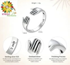 Bague Argent Mains "Magnétiseur" 9 Bague Argent Mains "Magnétiseur" -Magasin D'accessoires Sélectionnés bague mains etoileharmonie