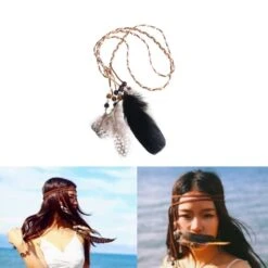 Bandeau Cheveux à Corde -Magasin D'accessoires Sélectionnés bandeau cheveux corde plume etoileharmonie 2