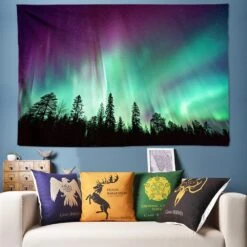 Tenture Mural Aurores Boréales
