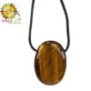 Collier Cordon Œil De Tigre Pierre Pendentif Pierre Ovale Percée -Magasin D'accessoires Sélectionnés bijoux pendentif pierre percee etoileharmonie fr