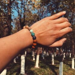 Bracelet Chakras Des Planètes -Magasin D'accessoires Sélectionnés bijoux zen bracelet oeil de tigre hematite obsidienne 5