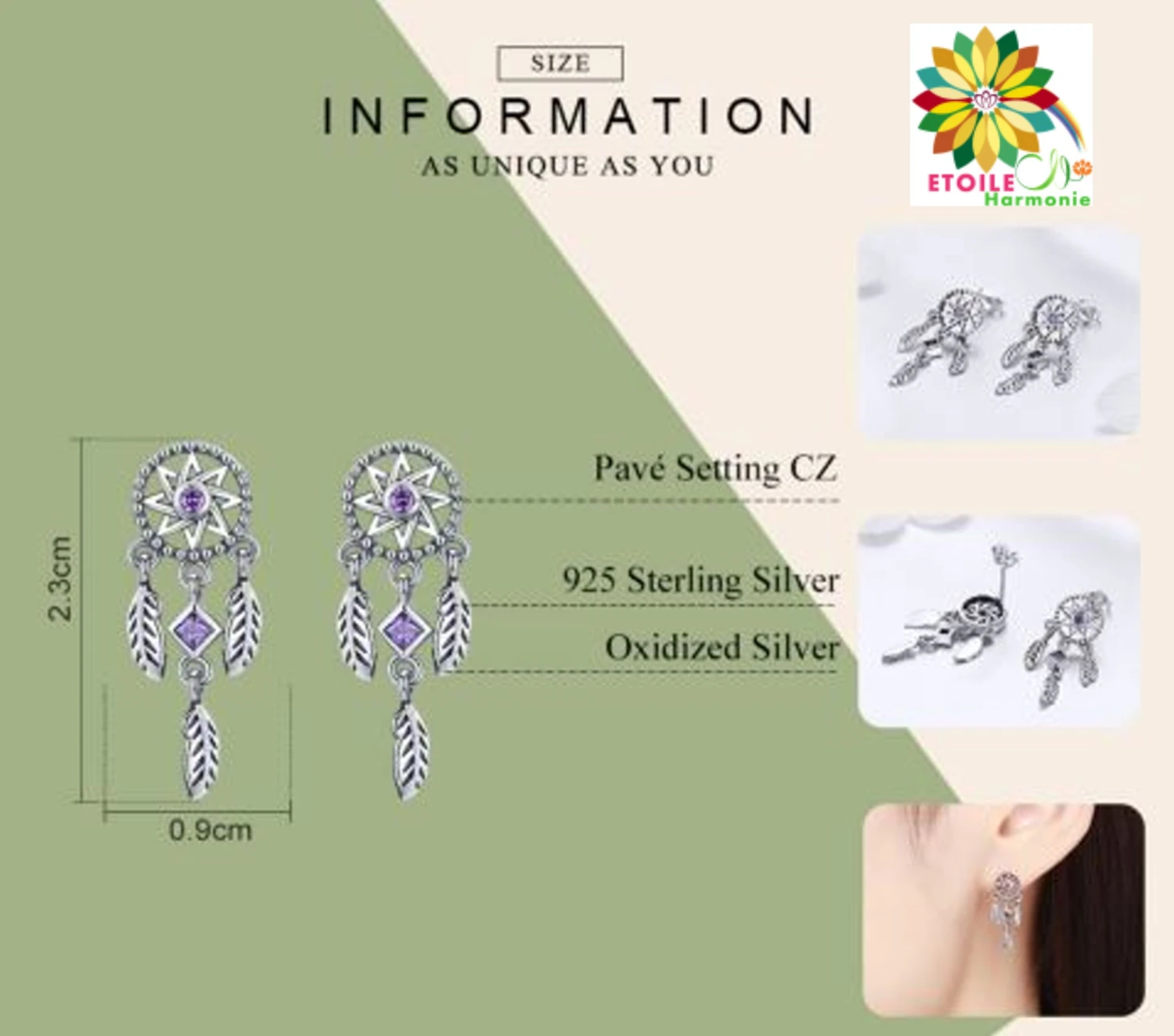 Boucles D'oreilles Capteur De Rêves 4 Boucles D'oreilles Capteur De Rêves – Image 2