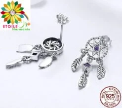 Boucles D'oreilles Capteur De Rêves 8 Boucles D'oreilles Capteur De Rêves -Magasin D'accessoires Sélectionnés boucle oreille capteur de reve etoileharmonie aa