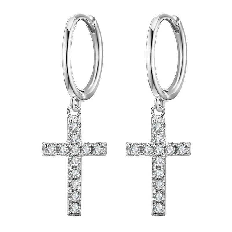 Boucles D'oreilles Croix En Zircon 4 Boucles D'oreilles Croix En Zircon – Image 2