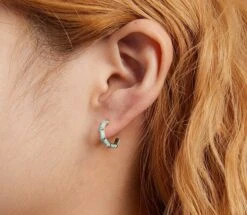 Boucles D'oreilles Demie-cercle Turquoise En Argent 925 -Magasin D'accessoires Sélectionnés boucles oreilles turquoise argent 925 etoileharmonie fr 2