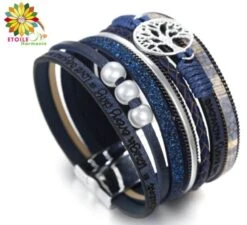 Bracelet Arbre De Vie Cuir Vintage