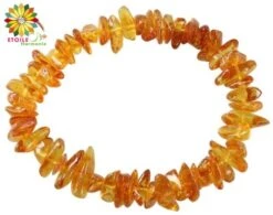 Bracelet Ambre Chips Orange