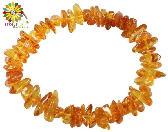 Bracelet Ambre Chips Orange 3 Bracelet Ambre Chips Orange