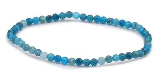 Bracelet Apatite De Madagascar Perles Rondes 3 Mm 3 Bracelet Apatite De Madagascar Perles Rondes 3 Mm