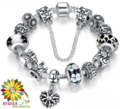 Bracelet Breloques Et Perles Harmonie 12 Bracelet Breloques Et Perles Harmonie -Magasin D'accessoires Sélectionnés bracelet breloque perle harmonie noir argent