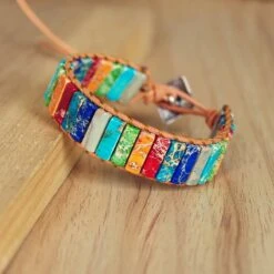 Bracelet Chakra Zen Multi Couleur -Magasin D'accessoires Sélectionnés bracelet chakra zen multi couleur cuir etoileharmonie 3