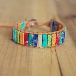 Bracelet Chakra Zen Multi Couleur -Magasin D'accessoires Sélectionnés bracelet chakra zen multi couleur cuir etoileharmonie 4