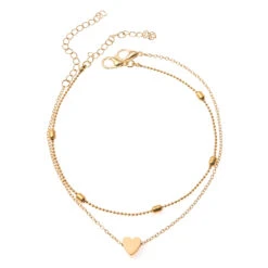 Chaîne De Cheville Cœur Au Style Bohème 10 Chaîne De Cheville Cœur Au Style Bohème -Magasin D'accessoires Sélectionnés bracelet cheville coeur etoileharmonie bijoux fantaisie 2