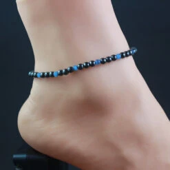 Bracelet Cheville En Argent Magnétique Et Pierre 11 Bracelet Cheville En Argent Magnétique Et Pierre -Magasin D'accessoires Sélectionnés bracelet cheville en argent metallique magnetique 3