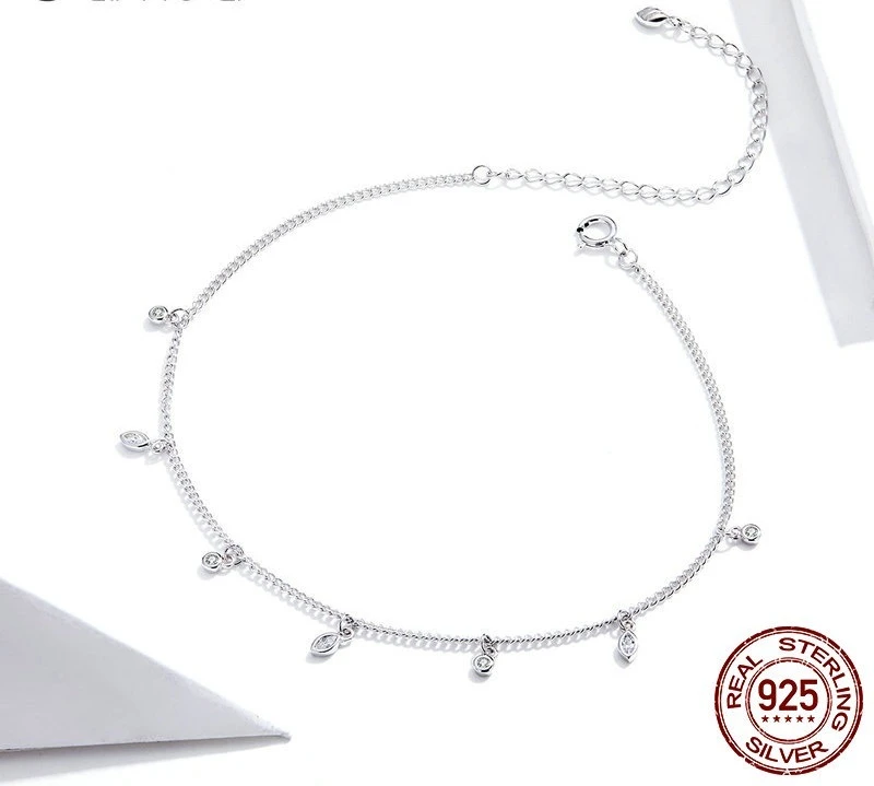 Bracelet De Cheville En Argent Sterling 925 5 Bracelet De Cheville En Argent Sterling 925 – Image 3