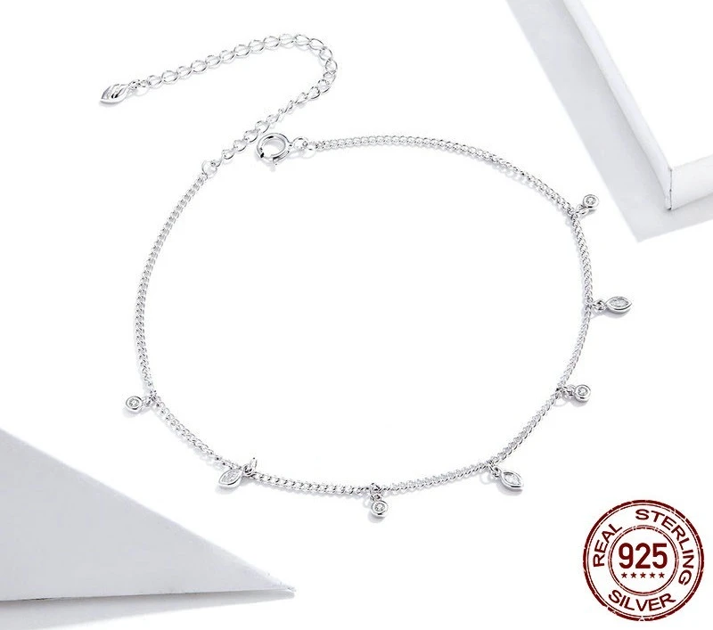 Bracelet De Cheville En Argent Sterling 925 3 Bracelet De Cheville En Argent Sterling 925