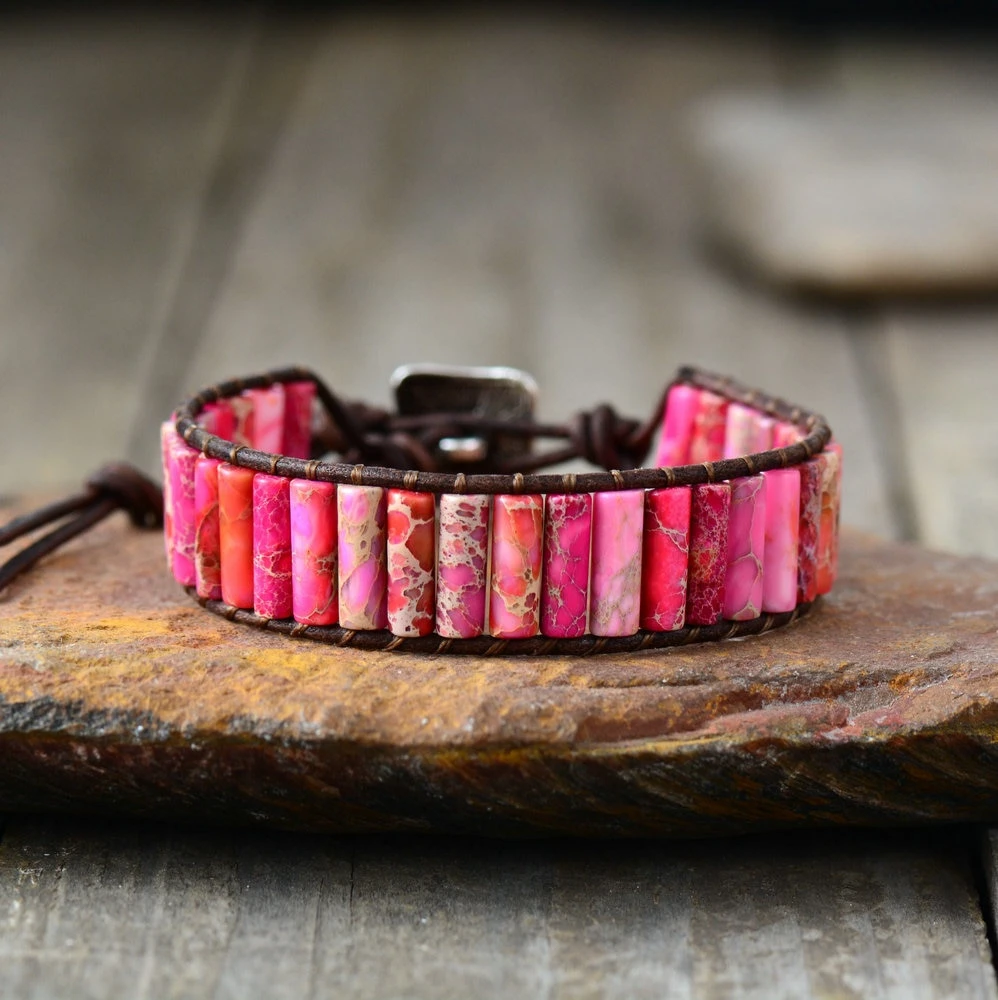 Bracelet Esprit Clair Harmonie En Pierres Naturelles Jaspe 7 Bracelet Esprit Clair Harmonie En Pierres Naturelles Jaspe – Image 5