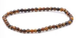 Bracelet œil De Tigre Perles Rondes 4 Mm