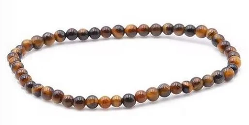 Bracelet œil De Tigre Perles Rondes 4 Mm 3 Bracelet œil De Tigre Perles Rondes 4 Mm