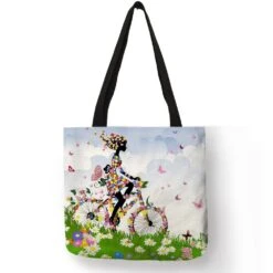 Sac De Course Cœur Fleurie 12 Sac De Course Cœur Fleurie -Magasin D'accessoires Sélectionnés cabas sac fleurie coeur fleurs etoileharmonie 4