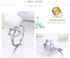 Bague Chat Et Cœur En Argent -Magasin D'accessoires Sélectionnés capture0