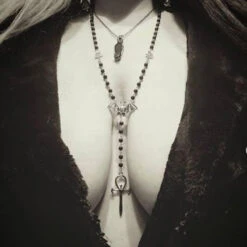 Collier Chapelet Ankh Chauve-souris -Magasin D'accessoires Sélectionnés collier chapelet ankh chauve souris gothique etoileharmonie 3