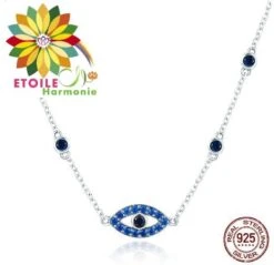 Collier Chaîne Pendentif Troisième Oeil En Argent 925