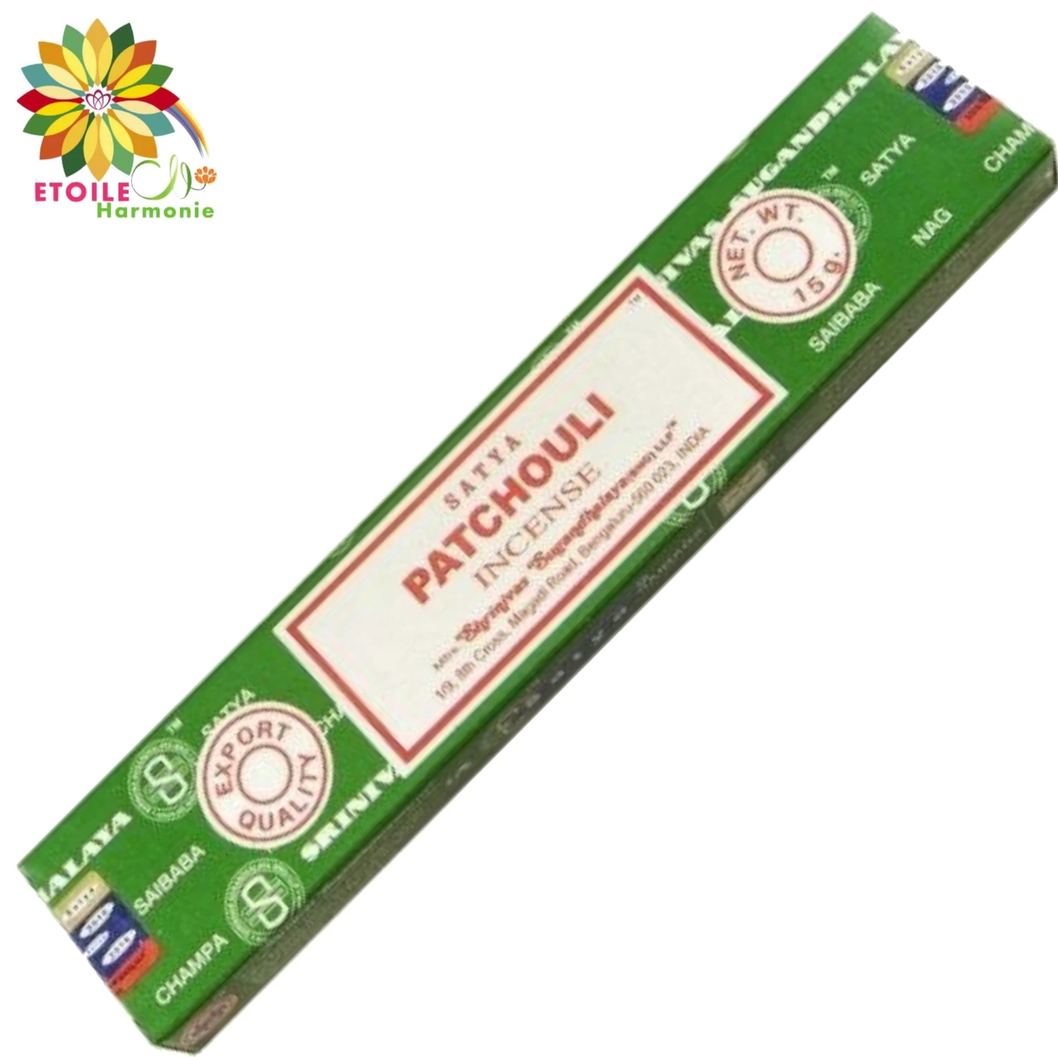Encens Nag Champa Satya - Patchouli - 15 Grs - Boite De Bâtonnets 3 Encens Nag Champa Satya - Patchouli - 15 Grs - Boite De Bâtonnets