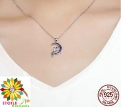 Pendentif Fée Et Lune Bleu Harmonie -Magasin D'accessoires Sélectionnés etoileharmonie 11