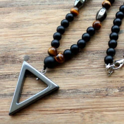 Collier Protection œil De Tigre Et Triangle Hématite -Magasin D'accessoires Sélectionnés etoileharmonie 9